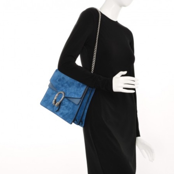 Gucci Suede And Leather Medium Dionysus Shoulder Bag - Picture 1 of 15